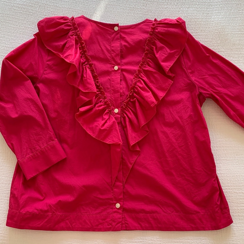 Guest Editor Ruffle Blouse Button Up Top - Picture 6 of 11